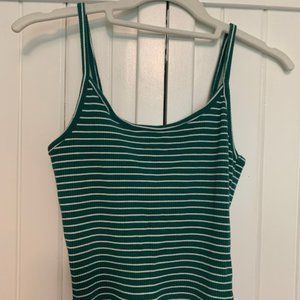 American Eagle Green and White Tank